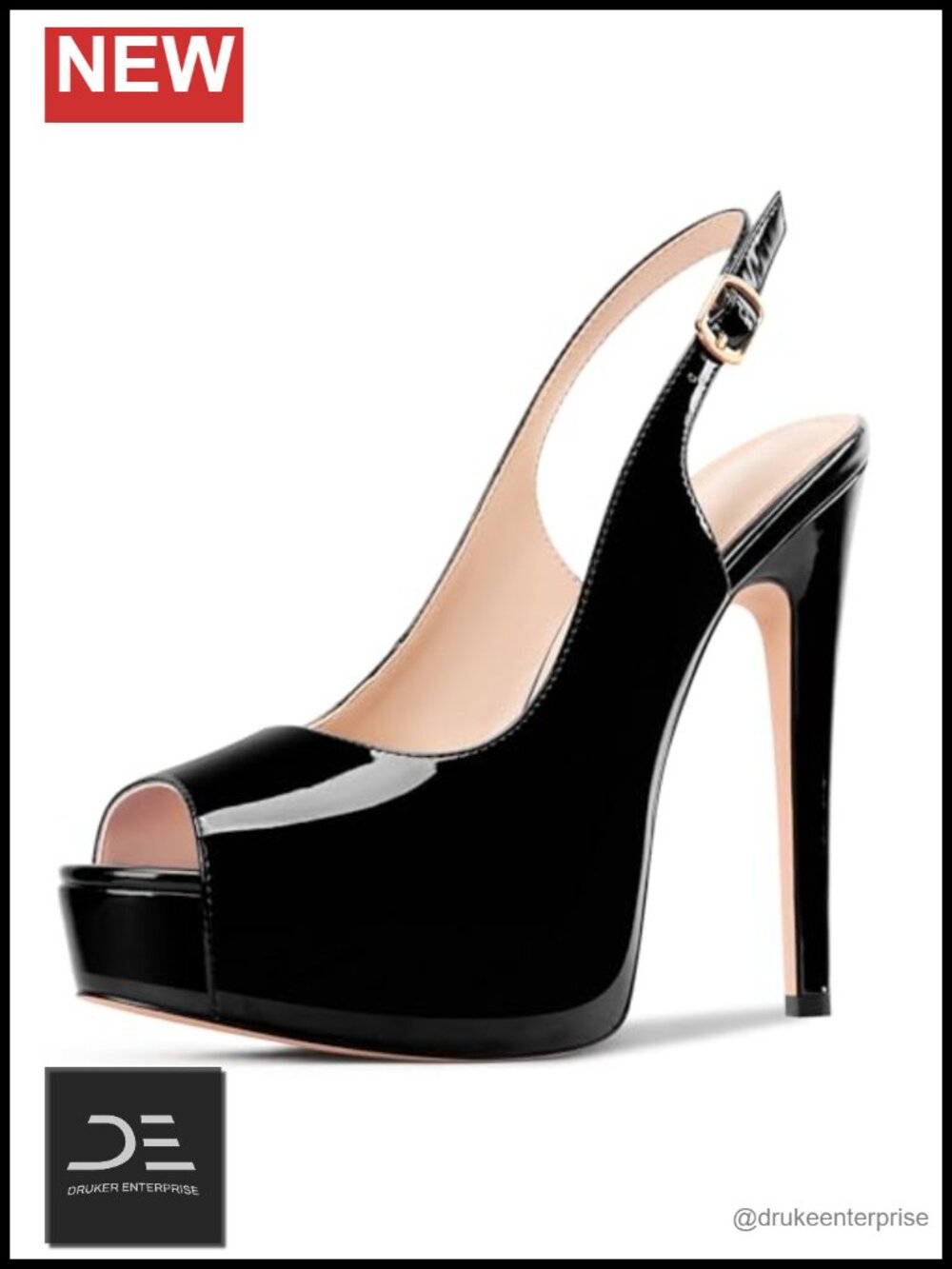 Women's Peep Toe Platform Stiletto Heels Slingback Pumps Party Shoes